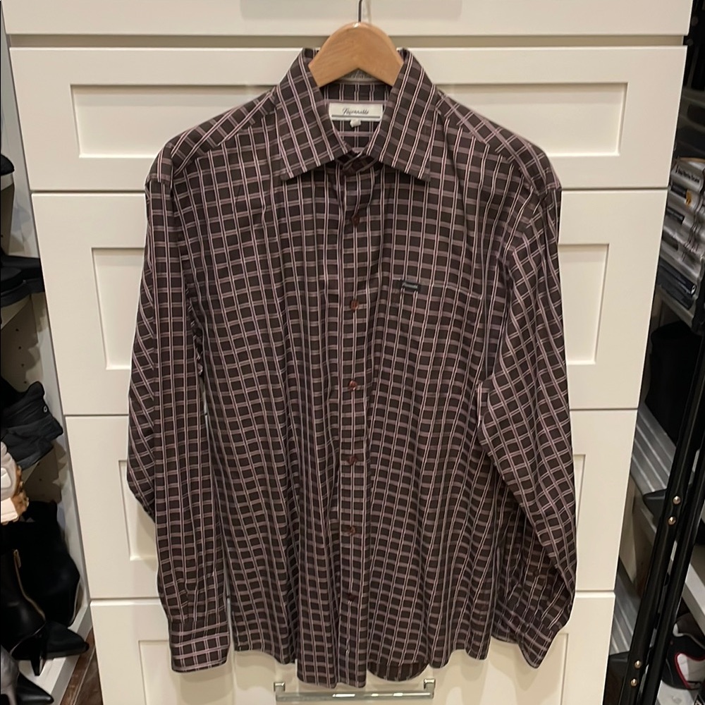 Faconnable Brown Casual Button Down Shirt for Everyday Wear